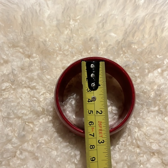 Vintage WIDE cuff bracelet RED - Picture 7 of 9